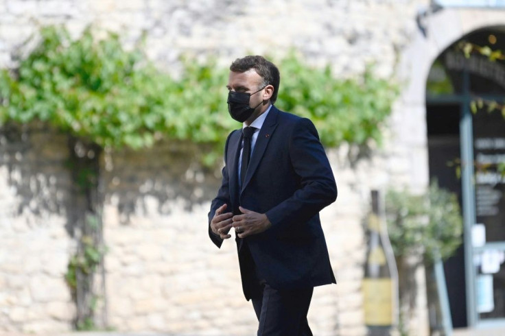 Emmanuel Macron in the southern French village of Martel, on the second day of his latest nationwide listening tour.