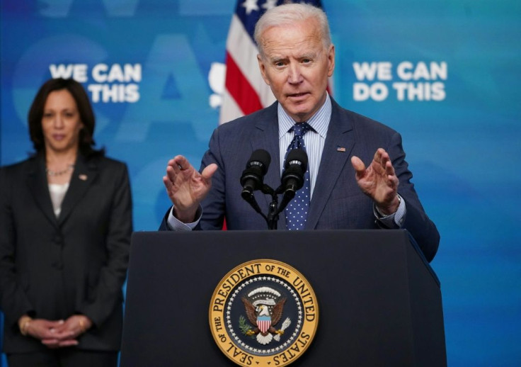 US President Joe Biden,  pictured on June 2, 2021, has expanded a blacklist of Chinese firms that are off-limits to US investors