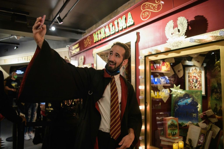People shop inside the New York's Harry Potter store as it opened to the public on June 3, 2021