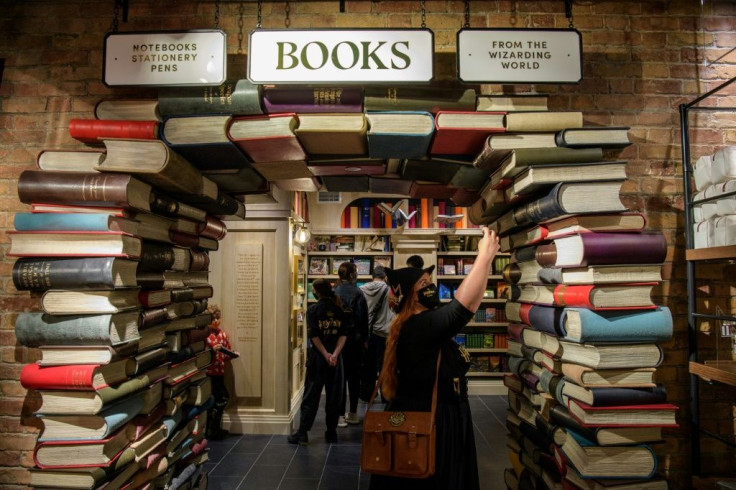 People shop inside the world's largest Harry Potter store as it opens to the public on June 3, 2021 in New York City