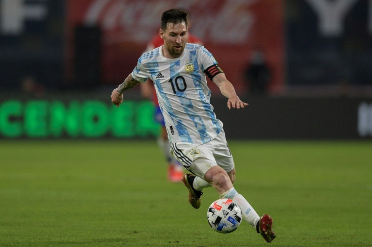 Argentina captain Lionel Messi scored a penalty and hit the woodwork with a freekick but was denied three times by fine saves from Chile goalkeeper Claudio Bravo