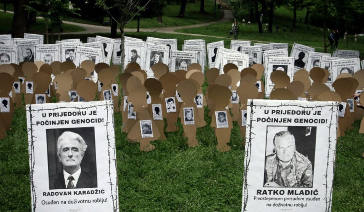 Mladic and Karadzic are depicted as anything but heroes at this installation in Prijedor commemorating victims of the ethnic cleansing