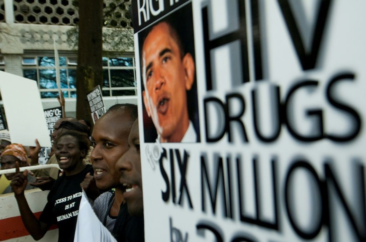 HIV/AIDS activists in Nairobi April 25, 2012