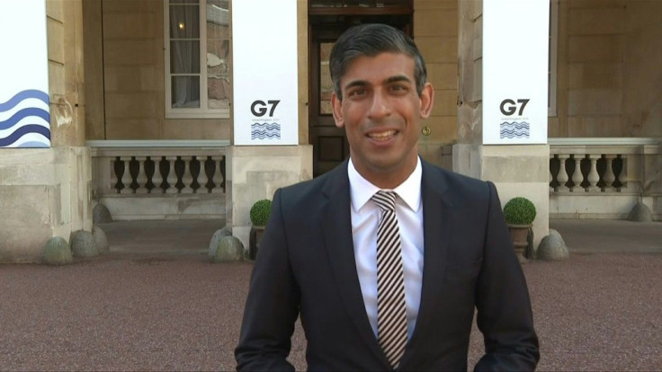 SOUNDBITEBritain's finance minister Rishi Sunak hails a "historic agreement" by G7 finance ministers meeting in London to commit to a global minimum corporate tax of at least 15 percent.