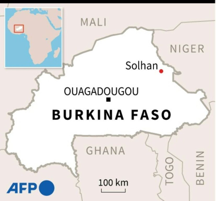 Map of Burkina Faso locating Solhan