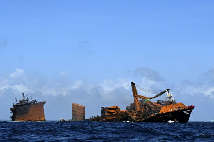 The Singapore-registered container ship MV X-Press Pearl carrying hundreds of tonnes of chemicals and plastics has been slowly sinking after a fire