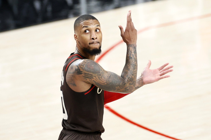 Damian Lillard #0 of the Portland Trail Blazers