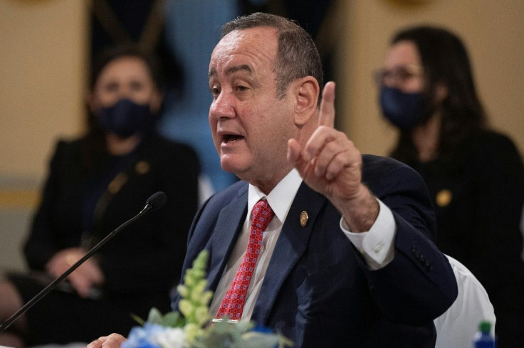 Guatemalan President Alejandro Giammattei said his country wanted to work with the United States to improve conditions so that young people 'can find here the hope they do not have today'