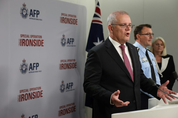 Australia's Prime Minister Scott Morrison announces details of the international operation