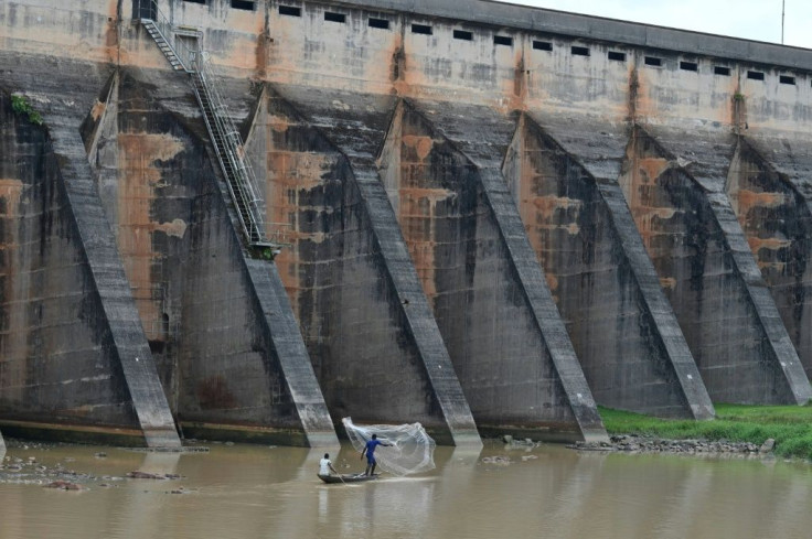The water level at Ayame dam has fallen by five metres (15 feet) -- its lowest in more than a decade