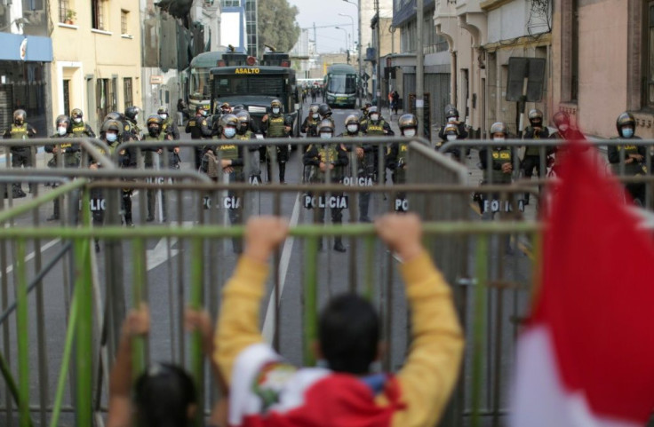 Supporters of Castillo gathered outside Peru's National Jury of Elections to demand he be declared the winner