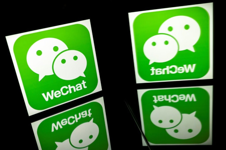 This file photo shows the logo of mobile messaging service WeChat, the China-based super app  for social networking, e-commerce and more