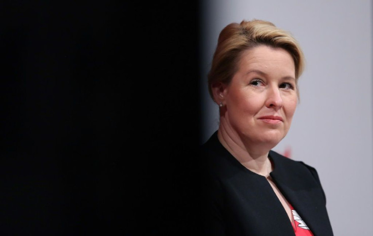 Social Democrat Franziska Giffey, who stepped down last month as federal family affairs minister due to the controversy, has denied any intent to commit fraud