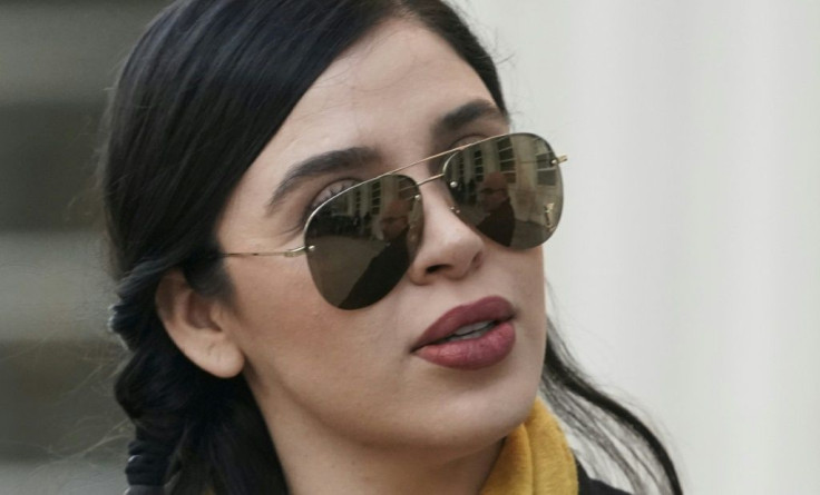 Emma Coronel, the wife of Mexican drug lord Joaquin "el Chapo" Guzman, seen during his trial on February 4, 2019