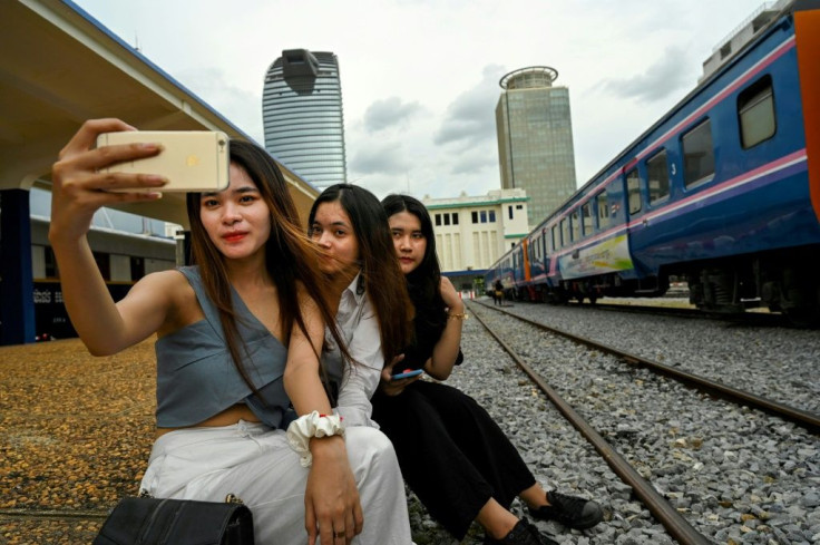 Train travel has largely ground to a halt in Cambodia amid the coronavirus pandemic but now passengers can get their locomotive and selfie fix as well as a cool drink aboard a stationary carriage converted into a hipster cafe