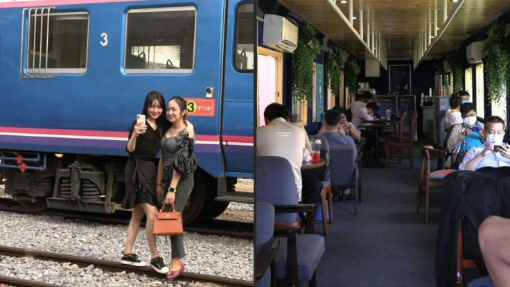 Train travel has largely ground to a halt in Cambodia due to the coronavirus but railway fans can still get their fix aboard a stationary carriage converted into a hipster cafe.
