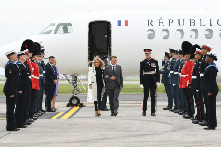 France's President Emmanuel Macron, arriving in Cornwall with his wife Brigitte, has sparred with his British hosts over Brexit