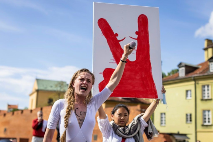 Jana Shostak says her protests is 'a scream of spite, of anger, of powerlessness over what is happening in our country'