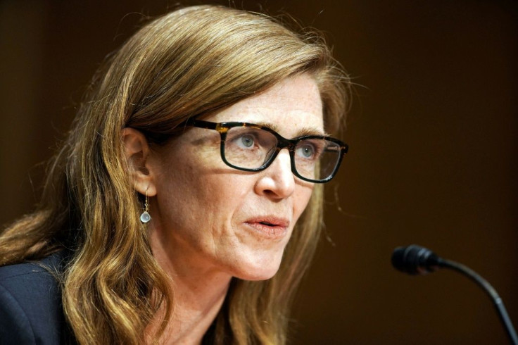 Samantha Power, seen at her confirmation hearing in March 2021, will visit Central America on her first foreign trip as USAID administrator