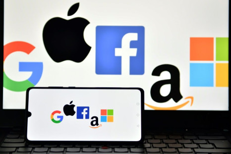 The logos of Google, Apple, Facebook, Amazon and Microsoft: US lawmakers are unveiling anti-trust legislation to tackle the hold that Big Tech platforms have over the economy