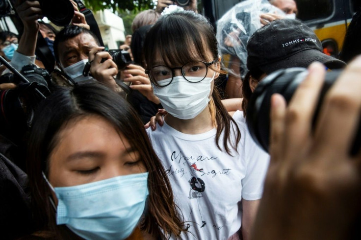 Chow, 24, was mobbed by waiting media but made no comment as she was driven away