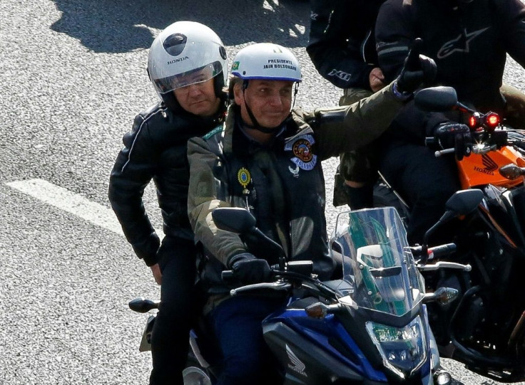 Thousands of roaring motorcycles led by Brazilian President Jair Bolsonaro took part in the "Accelerate for Christ" rally in Sao Paulo