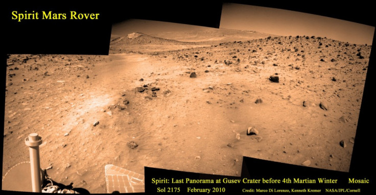NASA mars spirit rover water