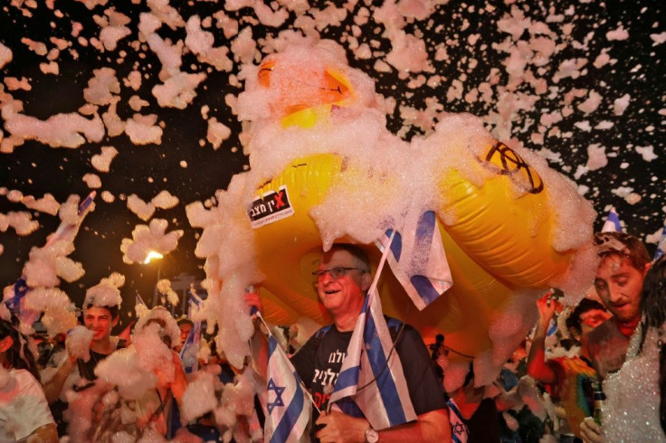 Tel Aviv celebrates the ouster of prime minister Benjamin Netanyahu