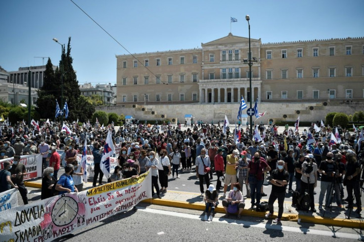Over 7,000 people according to police demonstrated in Athens against the bill