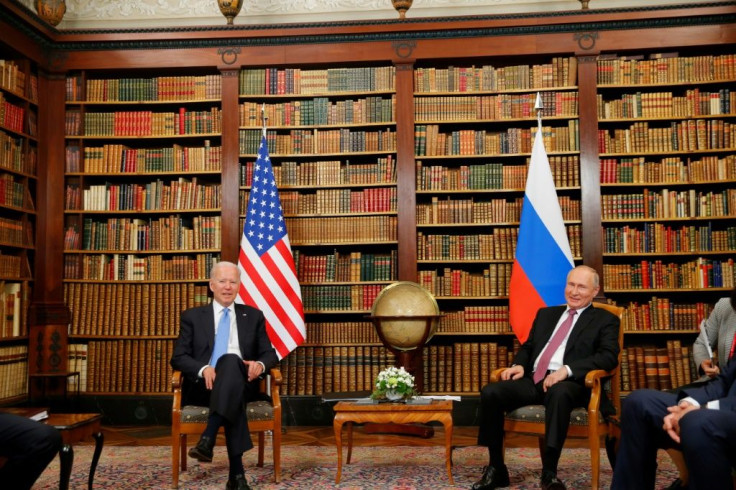 Biden and Putin were shown into the villa's showpiece library, home to 15,000 books with volumes dating back to the 15th century