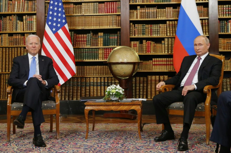 US President Joe Biden meets with Russian President Vladimir Putin at the Villa la Grange in Geneva