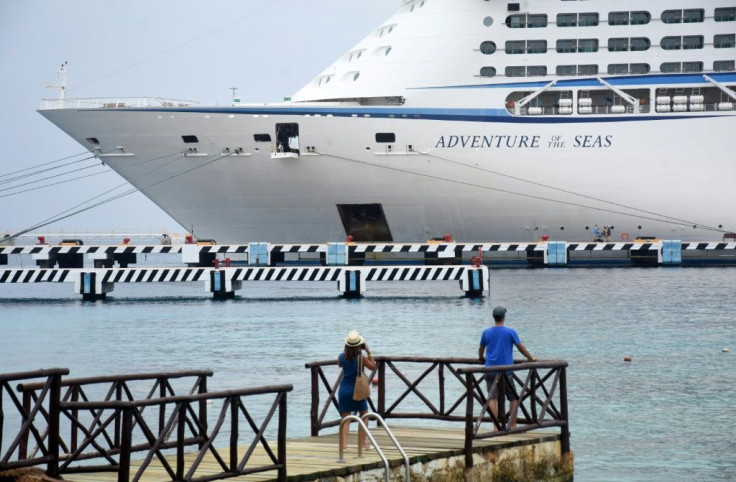 The Adventure of the Seas is the first cruise ship to arrive in Mexico's Caribbean coast since the pandemic struck