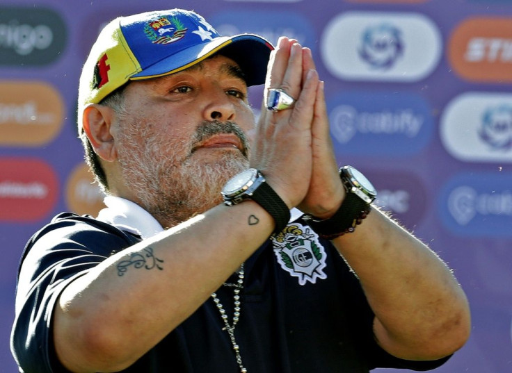 Diego Maradona, pictured in 2019, is an idol to millions of Argentines after he inspired the national team to World Cup triumph in 1986