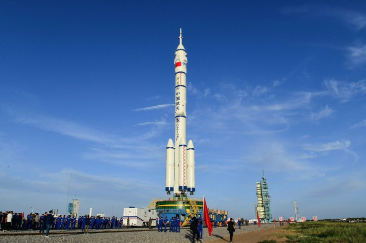 The first crew for China's new space station  launched on a Long March-2F rocket