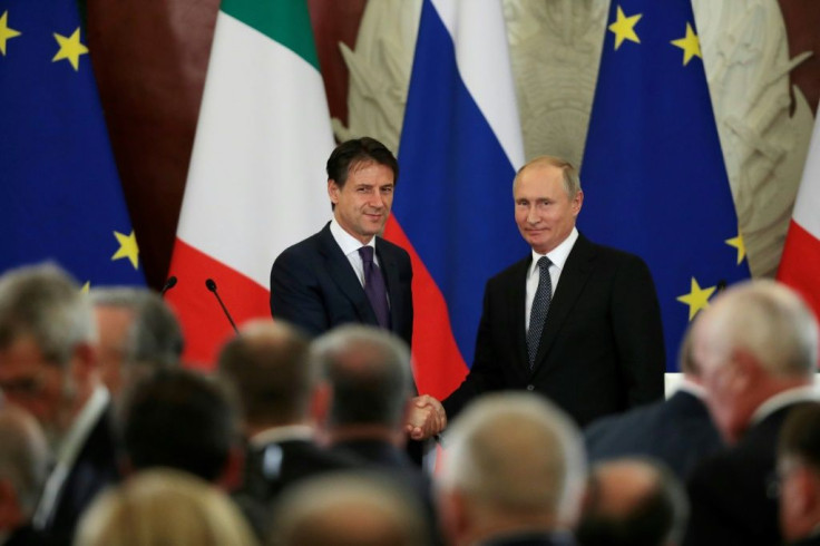Italy's former premier Giuseppe Conte cosied up to Russia under Vladimir Putin