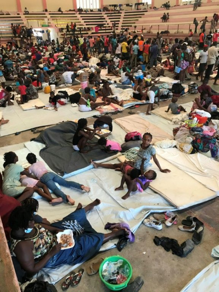 Hundreds staying at a sports center in Carrefour, Haiti only represent the tip of the iceberg as far as the population of displaced people is concerned