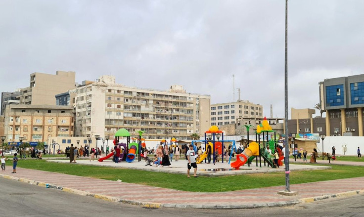 Four years ago, Tripoli authorities decided to turn the former barracks into a public park with five-a-side football fields, running and cycling tracks, picnic tables, a play area for children and grassy sections