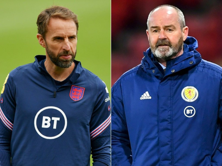 England manager Gareth Southgate (left) can lead his side into the Euro 2020 last 16 with victory over Scotland