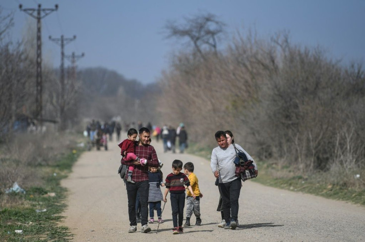 Migrants arriving in Turkey from Greece. Turkey is the host of the world's largest refugee population totalling some 3.7 million