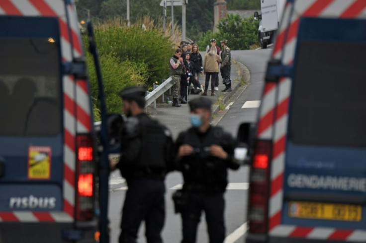 French police breaking up an illegal rave party came under a hail of Molotov cocktails, pieces of breeze block and metal balls