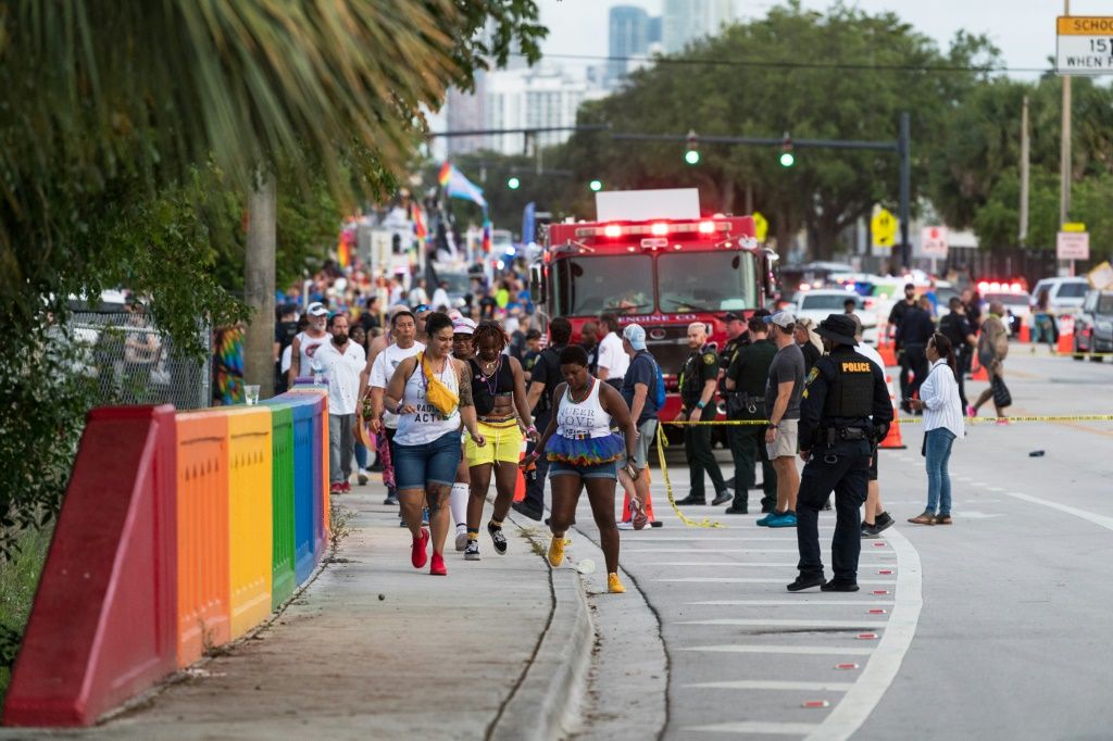 Driver Pickup Truck Slammed Crowd Gathering Pride Parade Florida 