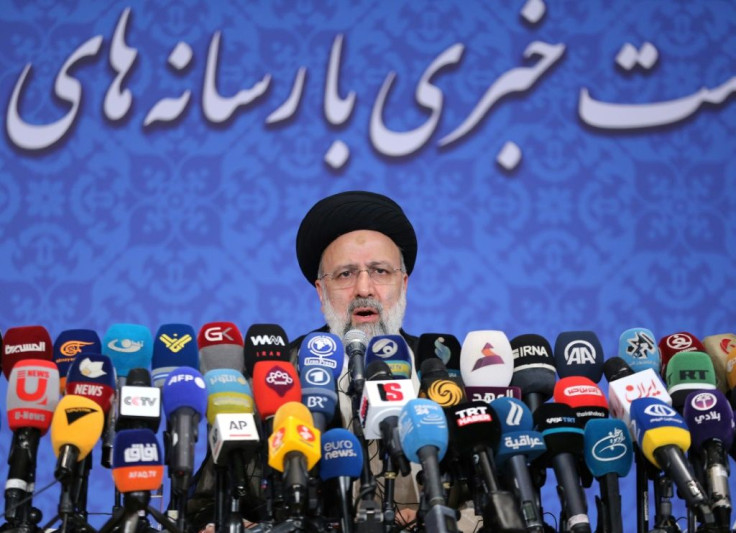 Iran's President-elect Ebrahim Raisi speaks during his first press conference in the Islamic republic's capital Tehran, on June 21, 2021