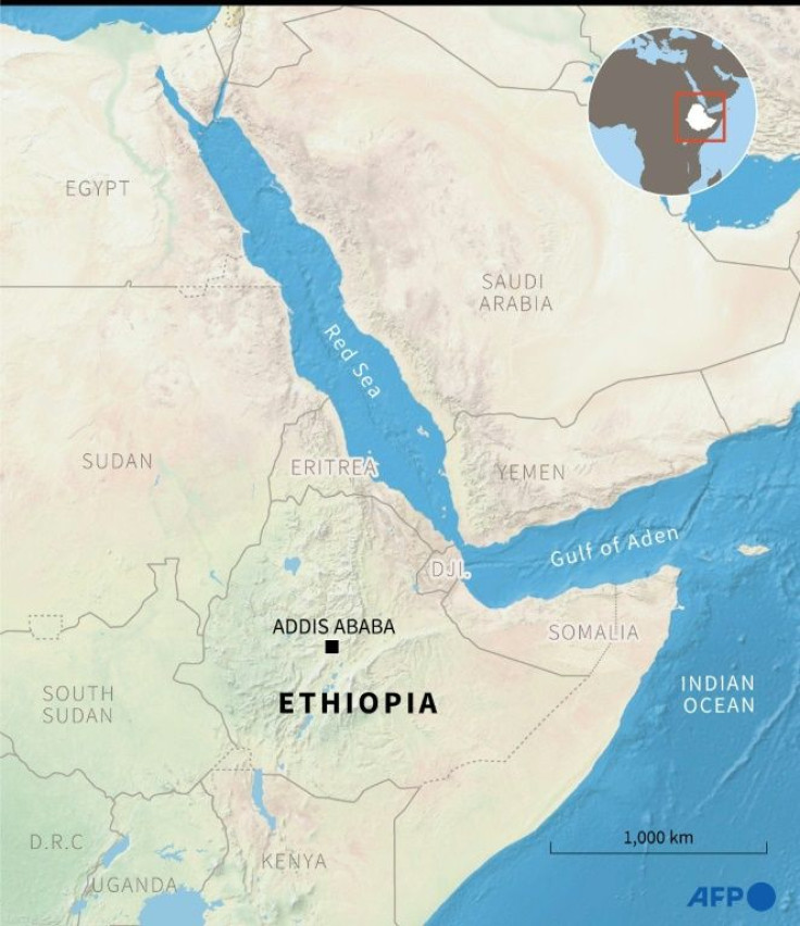 Map of Ethiopia and its neighbours