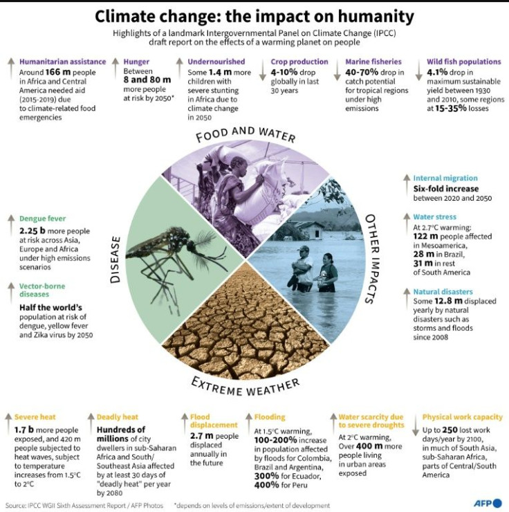 Highlights of a landmark Intergovernmental Panel on Climate Change (IPCC) draft report on the effects of a warming planet on people