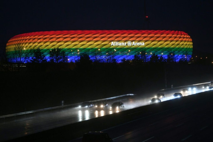 The Allianz Arena has been lit in rainbow colours before for Bayern Munich matches