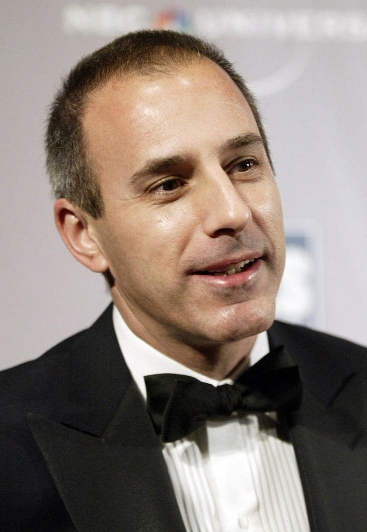 Morning television host Matt Lauer arrives for the International Radio and Television Society Founda..