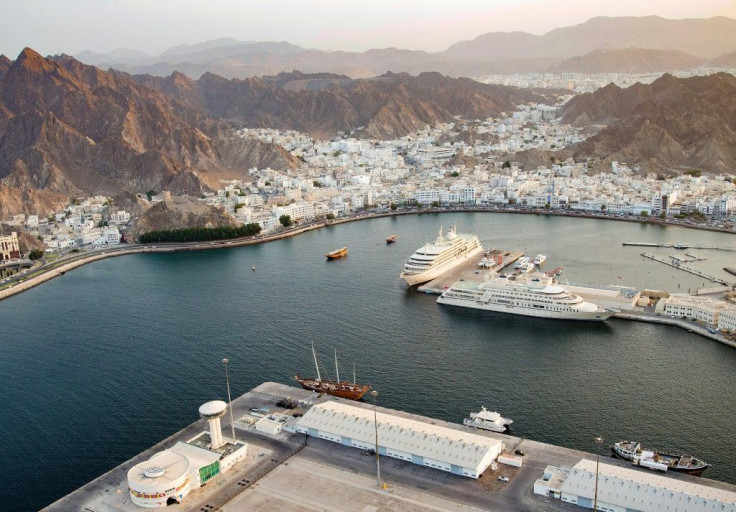 Sultan Qaboos port in the Omani capital Muscat, from the air