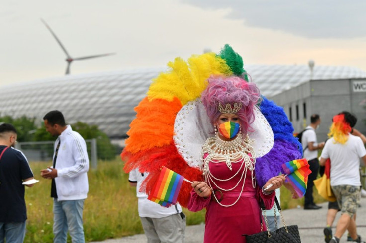 One fan turned up to the Munich game dressed as a drag queen