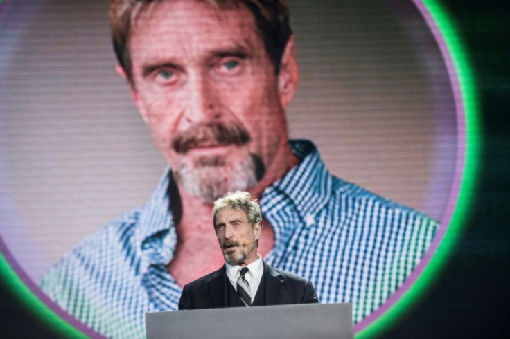 The US government said McAfee had failed to pay tax on 10 million euros of earnings