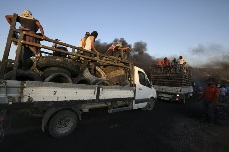 The tyres arrive on trucks and are in plentiful supply